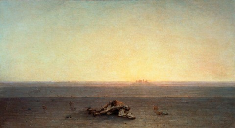 Gustave Guillaumet - “El desierto” (1867, óleo sobre lienzo, 110 x 200 cm, Museo d’Orsay, París)